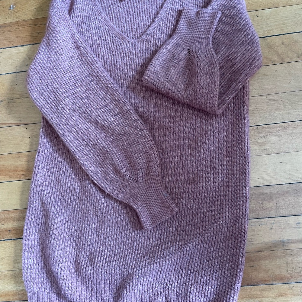 Cozy Pink V-Neck Sweater top